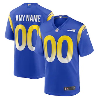 mens nike royal los angeles rams custom game jersey